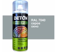 Эмаль DETON акриловая, быстросохнущая, серое окно, RAL 7040, аэрозоль 520 мл (DTN-A07262)