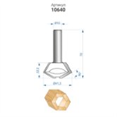 Фреза кромочная конусная (Ø 41,3х22,2 мм; 30/60°; хвостовик 12 мм) Энкор (10640) 