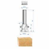 Фреза комбинированная универсальная (Ø 30,5х26 мм; хвостовик 12 мм)  по дереву Энкор (46505)