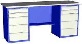 Верстак 2-тумб 3 ящ+3 ящ оц стол+перф с кронш ГК Регион СВ-2Т.01.05