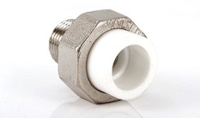 Муфта полипропиленовая разъемная PPR 25 мм x 3/4" НР белая Valtec (VTp.761.0.02505)