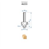 Фреза кромочная калевочная (Ø 22,3х13 мм; R 4,8 мм; хвостовик 8 мм) по дереву Энкор (46233)