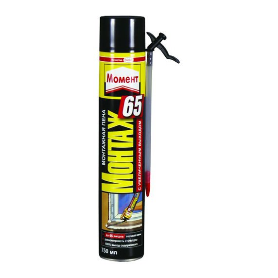 Пена монтажная 65л 750мл Henkel МОМЕНТ 767237 Пена монтажная 65л 750мл Henkel МОМЕНТ 767237