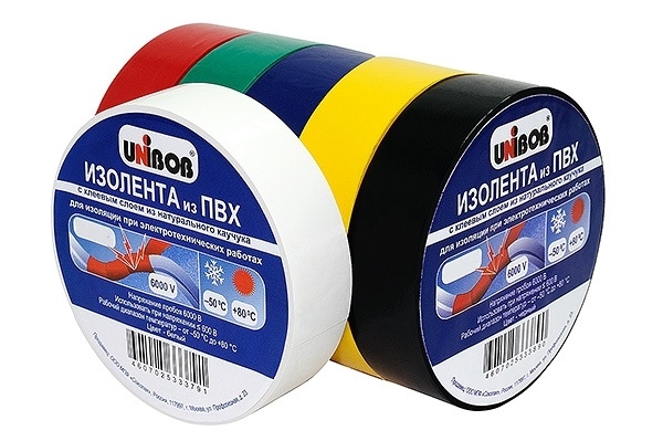 Изолента 15мм x 20м цвет синий UNIBOB 59645 Изолента 15мм x 20м цвет синий UNIBOB 59645
