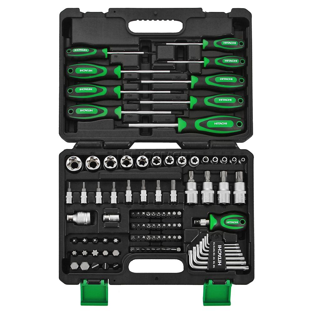 Набор инструмента 1/4”, 3/8” и 1/2” 100 предметов Hitachi HTC-774006