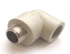 Уголок комбинированный PPRC ф 32мм x 3/4" НР (20/60) серый FD-plast 1166 Уголок комбинированный PPRC ф 32мм x 3/4" НР (20/60) серый FD-plast 1166