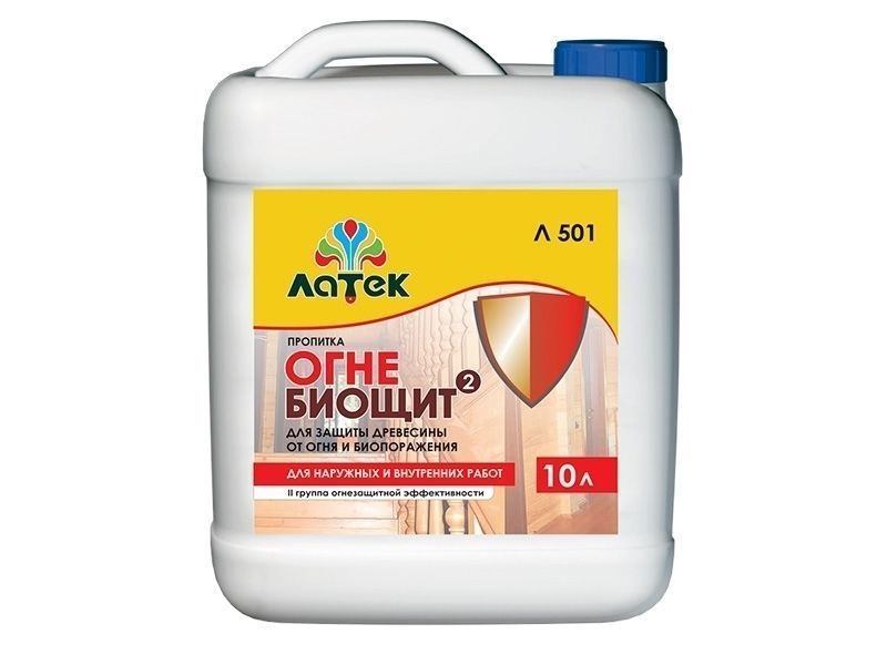 Пропитка Огне-Биощит 2 гр. Л501 10л Латек 41929 Пропитка Огне-Биощит 2 гр. Л501 10л Латек 41929