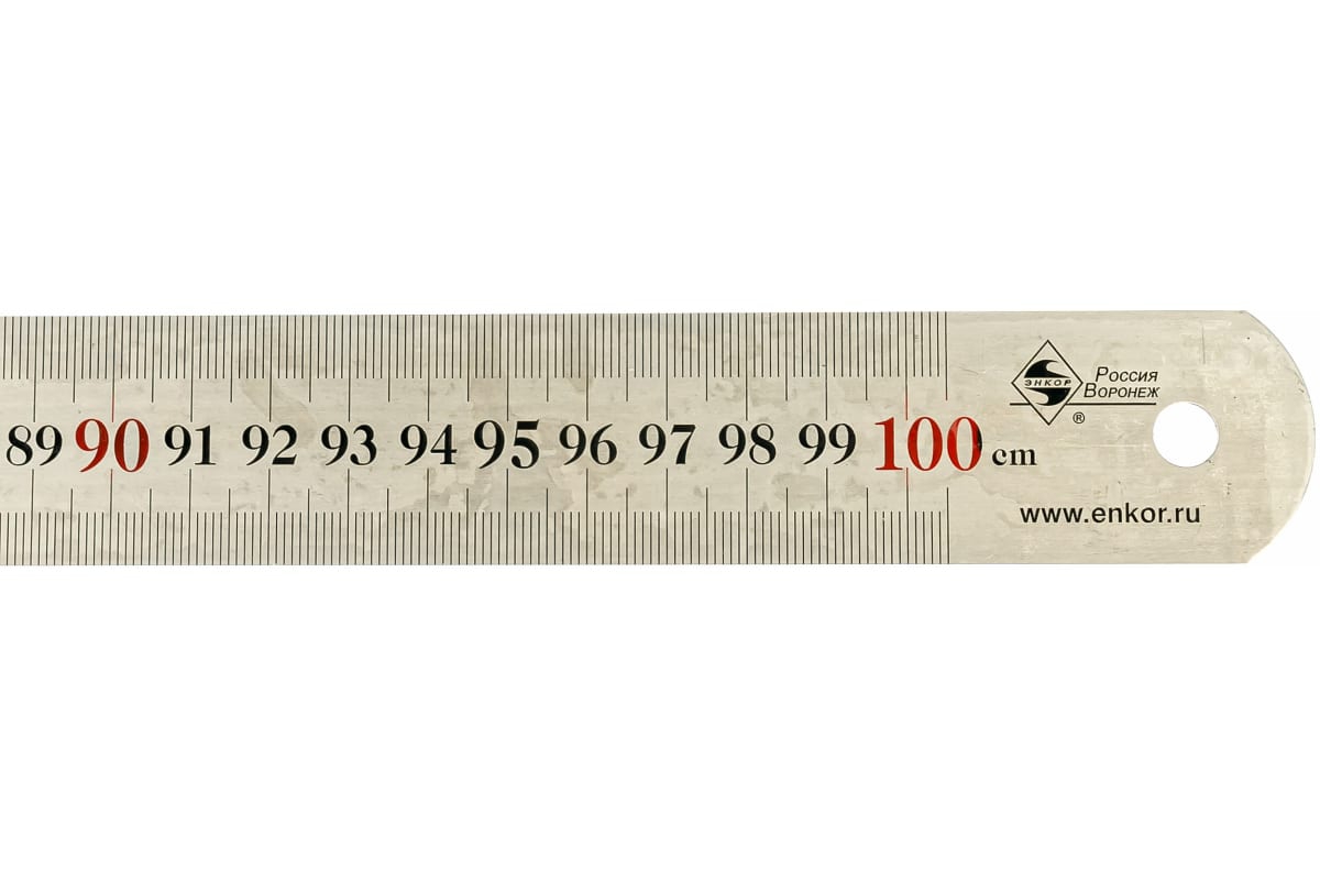 Линейка металлическая 1000мм матовая Энкор 6726 Линейка металлическая 1000мм матовая Энкор 6726
