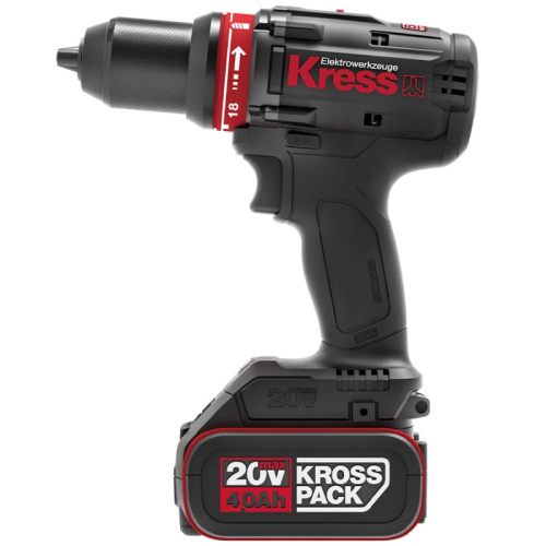 Шуруповерт аккумуляторный Kress KU 124 20V 2х4.0Ah кейс Б/Щ KU124