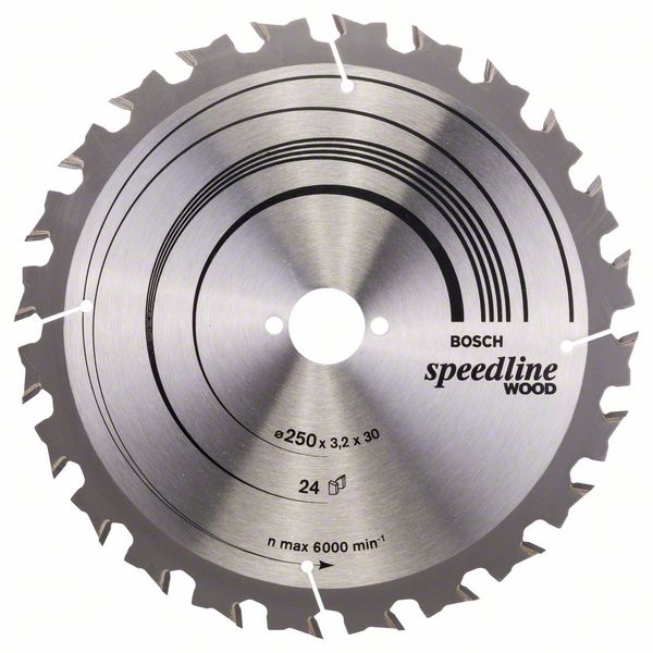 Диск пильный по дереву (250x30 z24) BOSCH Speedline Wood 2.608.640.680 Диск пильный по дереву (250x30 z24) BOSCH Speedline Wood 2.608.640.680