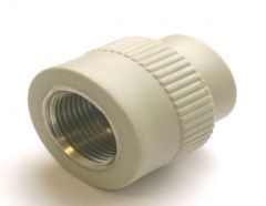 Муфта комбинированная PPRC ф 20 мм x 3/4" ВР (25/100) серая Муфта комбинированная PPRC ф 20 мм x 3/4" ВР (25/100) серая