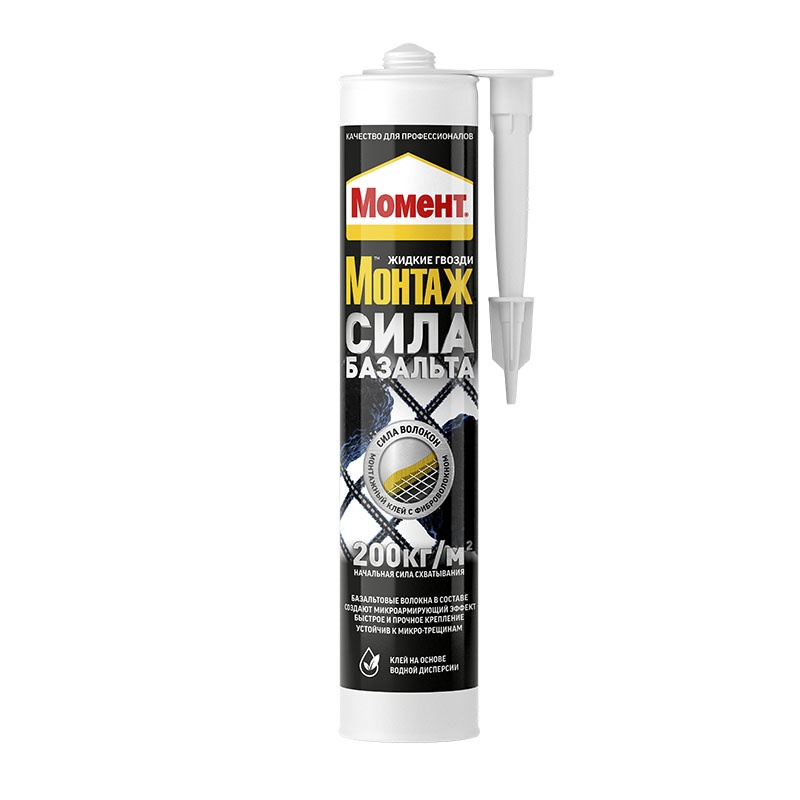 Клей монтажный Henkel Сила Базальта 400г 1306332 Клей монтажный Henkel Сила Базальта 400г 1306332