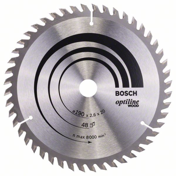 Диск пильный по дереву (190x20 z48) BOSCH Optiline Wood 2.608.640.614 Диск пильный по дереву (190x20 z48) BOSCH Optiline Wood 2.608.640.614