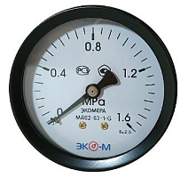 Манометр МД02-63мм 0..1,6МПа 1/4" осевой МД02-63-G-1,6МПа-ОИ Манометр МД02-63мм 0..1,6МПа 1/4" осевой МД02-63-G-1,6МПа-ОИ