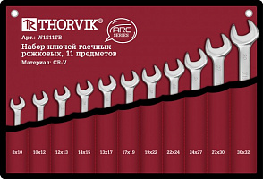 Набор ключей гаечных рожковых THORVIK ARC 8-32мм 11пр W1S11TB сумка 052615 Набор ключей гаечных рожковых THORVIK ARC 8-32мм 11пр W1S11TB сумка 052615