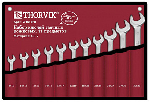 Набор ключей гаечных рожковых THORVIK ARC 6-32мм 12пр W1S11TB сумка 052616 Набор ключей гаечных рожковых THORVIK ARC 6-32мм 12пр W1S11TB сумка 052616