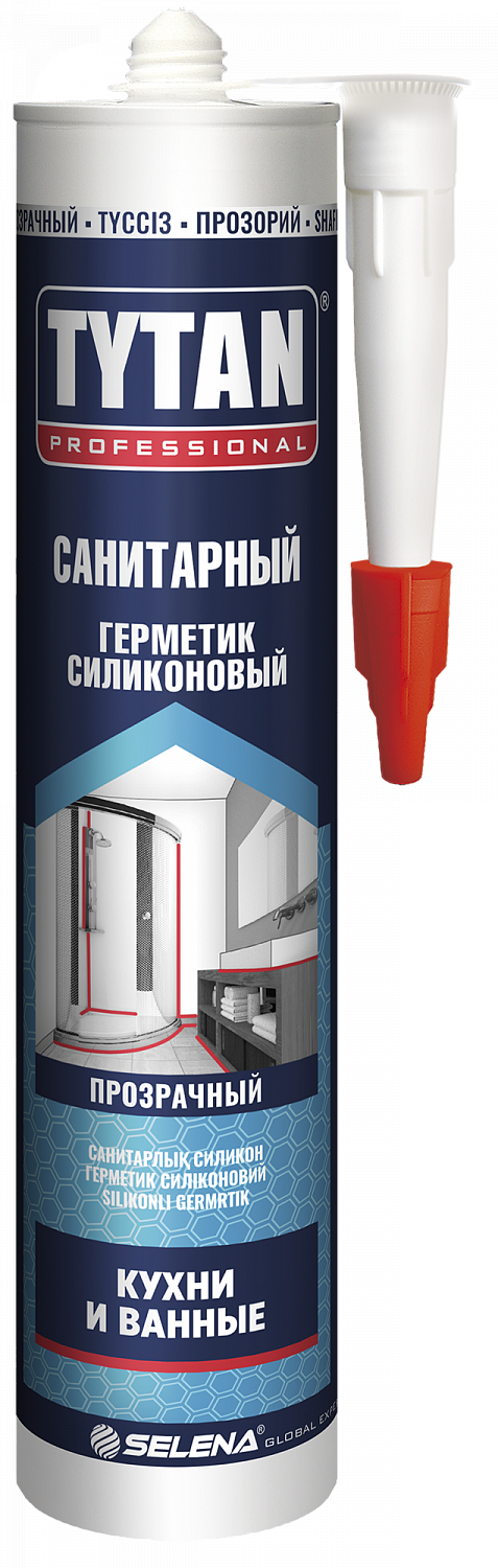 Герметик силиконовый санитарный прозрачный TYTAN 280мл 17998 Герметик силиконовый санитарный прозрачный TYTAN 280мл 17998