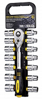 Набор головок торцевых 1/2" SuperLock 15 предметов BERGER BG2035 Набор головок торцевых 1/2" SuperLock 15 предметов BERGER BG2035
