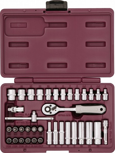 Набор инструмента 1/4" 38 предметов  (UTS0038) THORVIK 52056