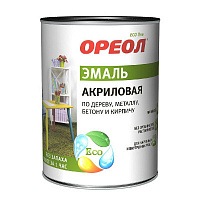 Эмаль акриловая универсальная глянцевая Ореол Белая 0.9кг 22711 Эмаль акриловая универсальная глянцевая Ореол Белая 0.9кг 22711