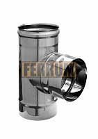 Тройник (из нержавеющей стали 0,5 мм) ф120х90° Ferrum 82909 Тройник (из нержавеющей стали 0,5 мм) ф120х90° Ferrum 82909