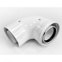 Колено коаксиальное 90° ф60/100 Ariston 3318003 Колено коаксиальное 90° ф60/100 Ariston 3318003