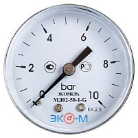 Манометр ЭКОМЕРА МД02-50мм 0-1,6МПа 1/4" осевой МД02-50-G-1,6МПа-ОИ Манометр ЭКОМЕРА МД02-50мм 0-1,6МПа 1/4" осевой МД02-50-G-1,6МПа-ОИ