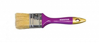 Кисть плоская KRAFOR 2.5"/63мм светлая натуральная щетина 005-0025/49220 Кисть плоская KRAFOR 2.5"/63мм светлая натуральная щетина 005-0025/49220
