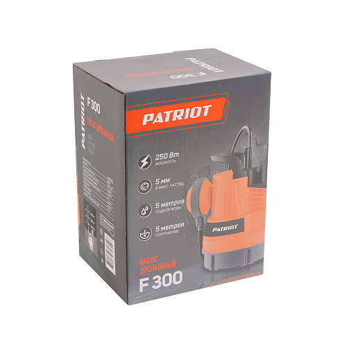 Насос дренажный Patriot F 300 для чистой воды 315302417