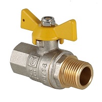 Кран шаровой для газа 3/4" FM бабочка (9/81) Кран шаровой для газа 3/4" FM бабочка (9/81)