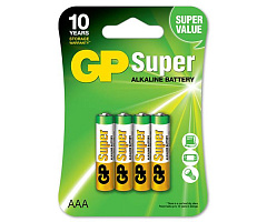 Батарейка GP ААА Super Alkaline LR03 BP4 (4шт) Батарейка GP ААА Super Alkaline LR03 BP4 (4шт)
