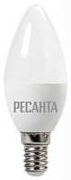 Лампа светодиодная Ресанта 5Вт свеча 3000К теплый Е14 LL-R-C37-5W-230-3K-E14 Лампа светодиодная Ресанта 5Вт свеча 3000К теплый Е14 LL-R-C37-5W-230-3K-E14