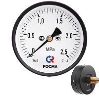Манометр осевой 0-16 бар 1/4" d=63mm Rosma ТМ-310Т Манометр осевой 0-16 бар 1/4" d=63mm Rosma ТМ-310Т