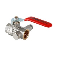Кран шаровой 1/2 FF с дренажником и воздухоотводчиком (12/108) Valtec VT.245.N.04 Кран шаровой 1/2 FF с дренажником и воздухоотводчиком (12/108) Valtec VT.245.N.04