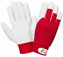 Перчатки овечья кожа/красный трикотаж 2Hands 0755-10,5 Перчатки овечья кожа/красный трикотаж 2Hands 0755-10,5