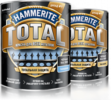 Краска HAMMERITE TOTAL вод RAL9005 матовая Чёрная 0.75л 416754 Краска HAMMERITE TOTAL вод RAL9005 матовая Чёрная 0.75л 416754