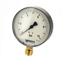Манометр F+R200 100/10(1/2",0-10бар)радиальный Watts 10008078 Манометр F+R200 100/10(1/2",0-10бар)радиальный Watts 10008078