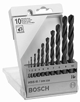 Набор сверл для металла (HSS-R 10 шт 1-10 мм) BOSCH 1.609.200.203 Набор сверл для металла (HSS-R 10 шт 1-10 мм) BOSCH 1.609.200.203